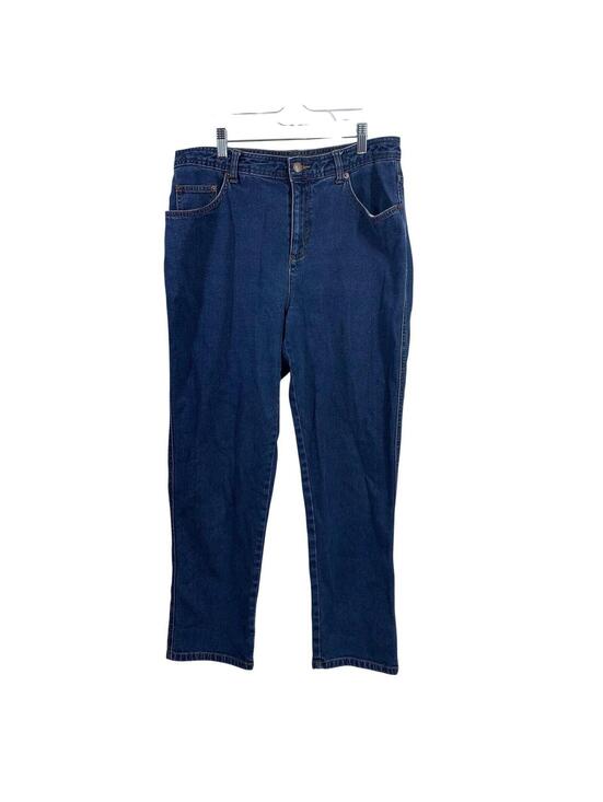 Bill Blass Denim - Bill Blass Jeans Womens 12 Blue High Rise Straight Leg Stretch Denim BP0642